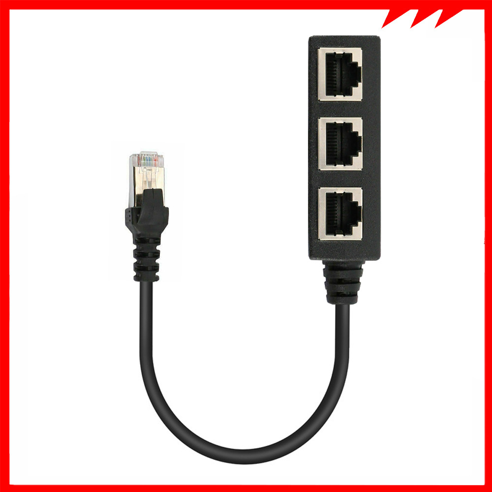 Network Cable Adapter Cable Connecting Line One Male 3 Bus CATE 6 Line photo 4