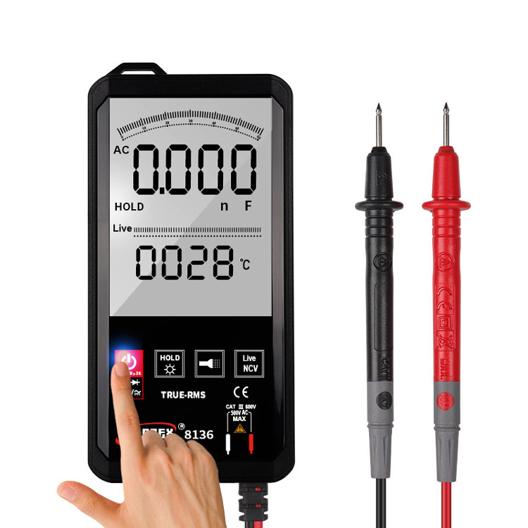 Hanyan 8136 Large-Screen Intelligent Digital Multimeter, Multi-Function Touch Screen, Digital-Analog Dual Display, Automatic Buzzer Recognition photo 4