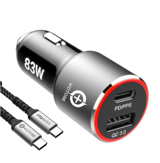 Compatible with Apple, 83W fast Car Charger,1port USB C PPSPD 65W 45W 30W 20W,1port QC3.0 for xiaomi TYPE C laptop tablet iphone 12 S20Note 10 20 photo 4