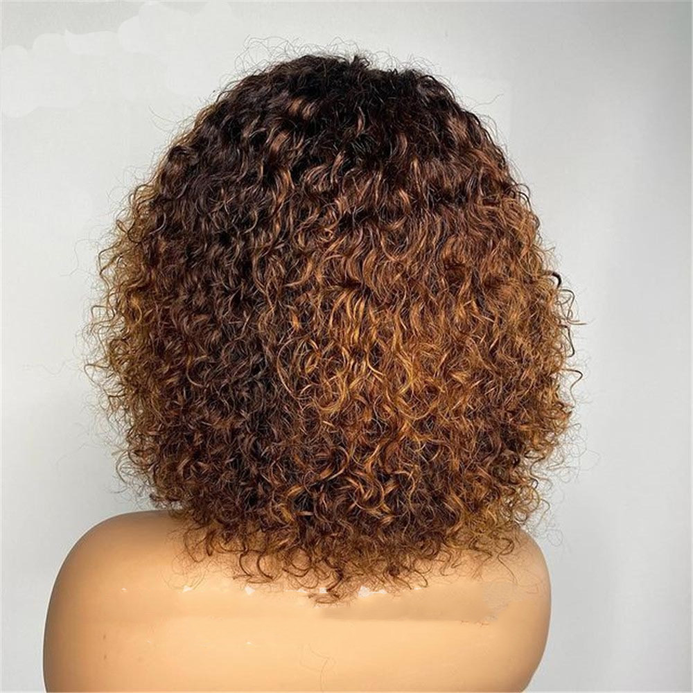 Women's Black African Small Curly Short Curly Hair Wig Long Hair Wig Short Curly Hair photo 4