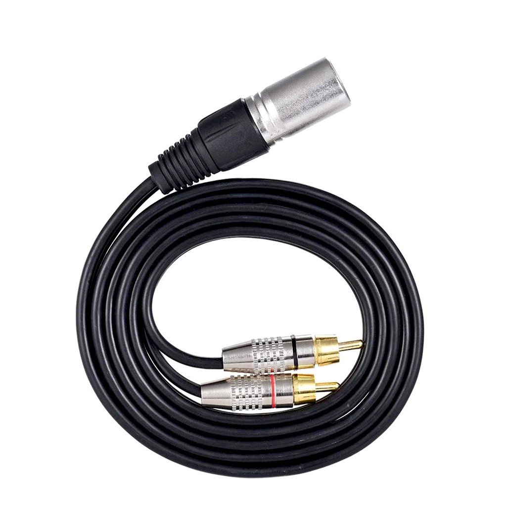 Canon To Dual RCA Audio Line Canon Male And Female To 2 RCA Lotus Line XLR Canon One-point Two-speaker Amplifier photo 4