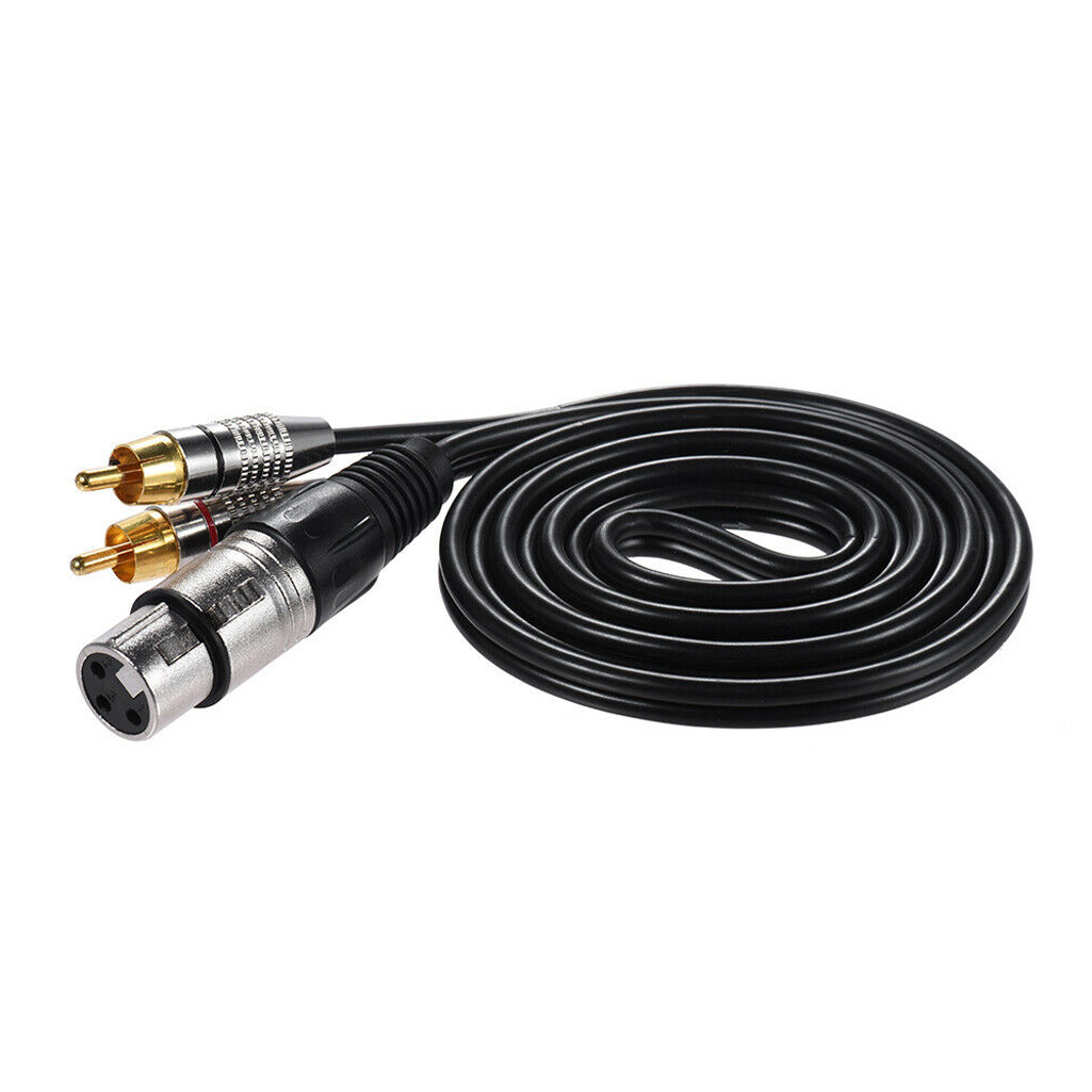 Canon To Dual RCA Audio Line Canon Male And Female To 2 RCA Lotus Line XLR Canon One-point Two-speaker Amplifier photo 2
