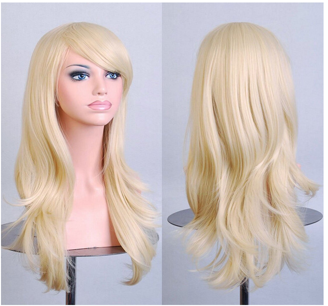 Cos Long Roll Anime Cosplay Color European And American Wig Foreign Trade Multicolor photo 5