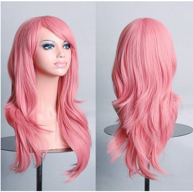 Cos Long Roll Anime Cosplay Color European And American Wig Foreign Trade Multicolor photo 4