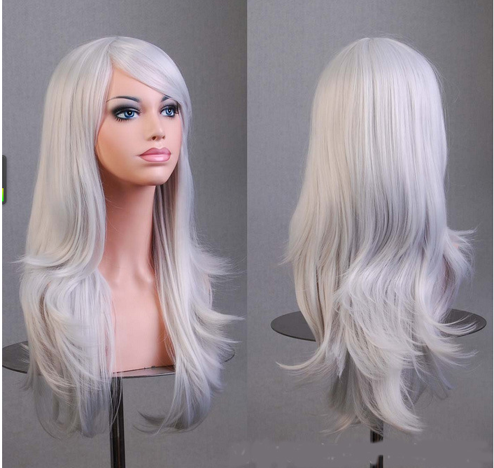 Cos Long Roll Anime Cosplay Color European And American Wig Foreign Trade Multicolor photo 7