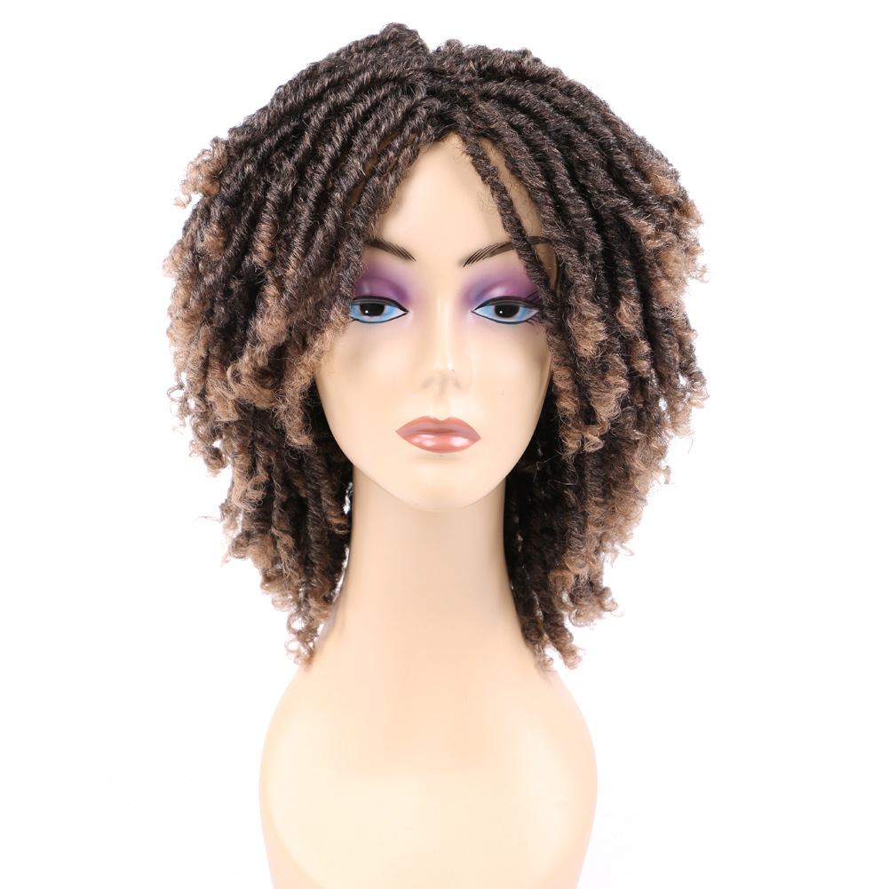 Dirty Braid Wig With Chemical Fiber Headgear photo 2