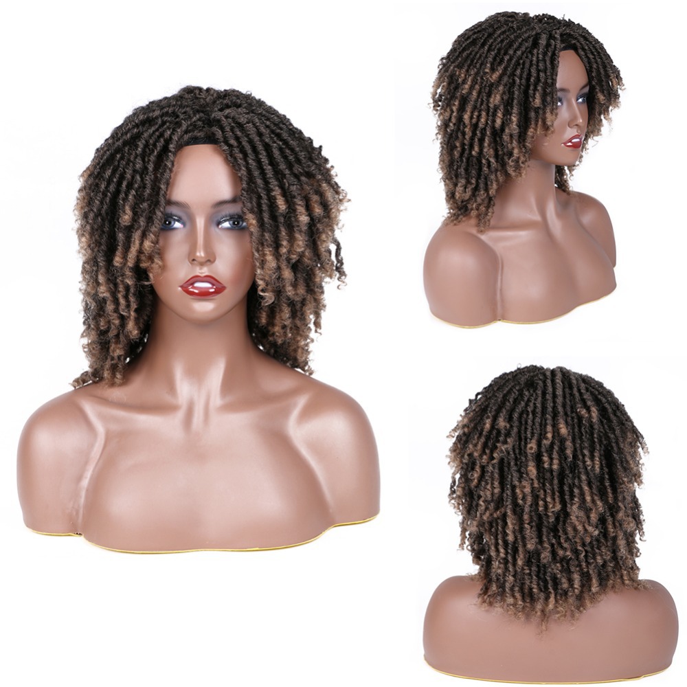 Dirty Braid Wig With Chemical Fiber Headgear photo 3