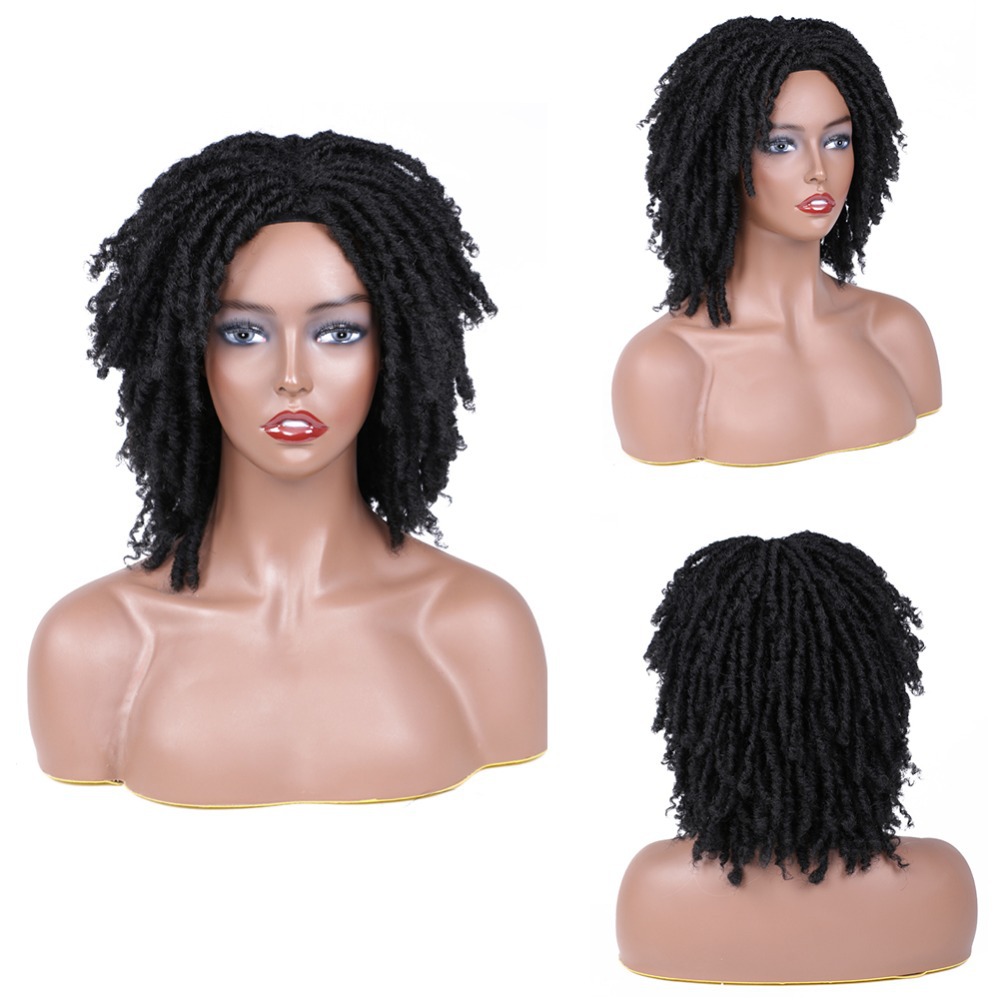 Dirty Braid Wig With Chemical Fiber Headgear photo 6