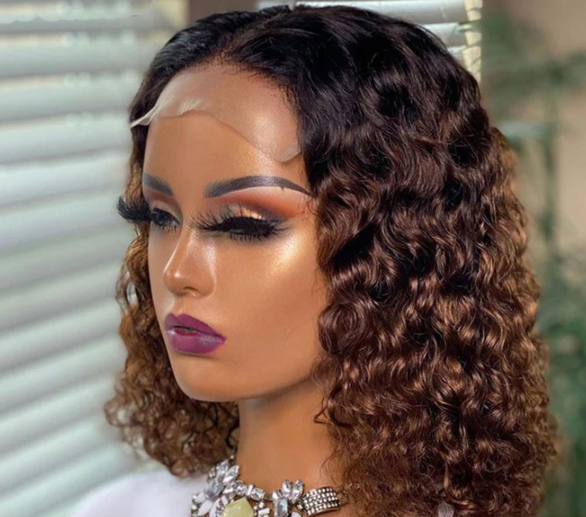 Hand Wound Tube Black Short Curly Hair Chemical Fiber Headgear photo 6