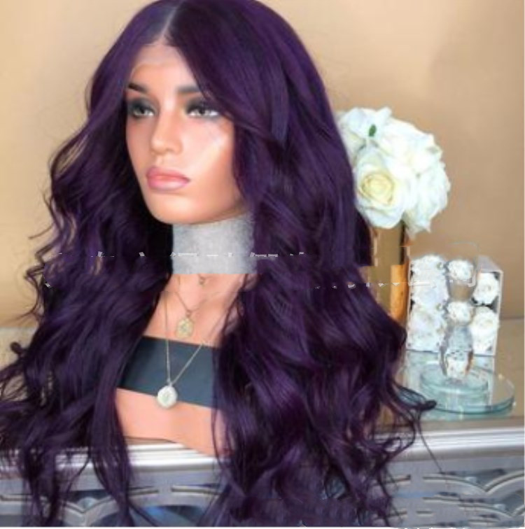 Medium And Long Curly Hair Cross-border Fashion Big Wave Cosplay Anime Purple Factory Wholesale photo 5