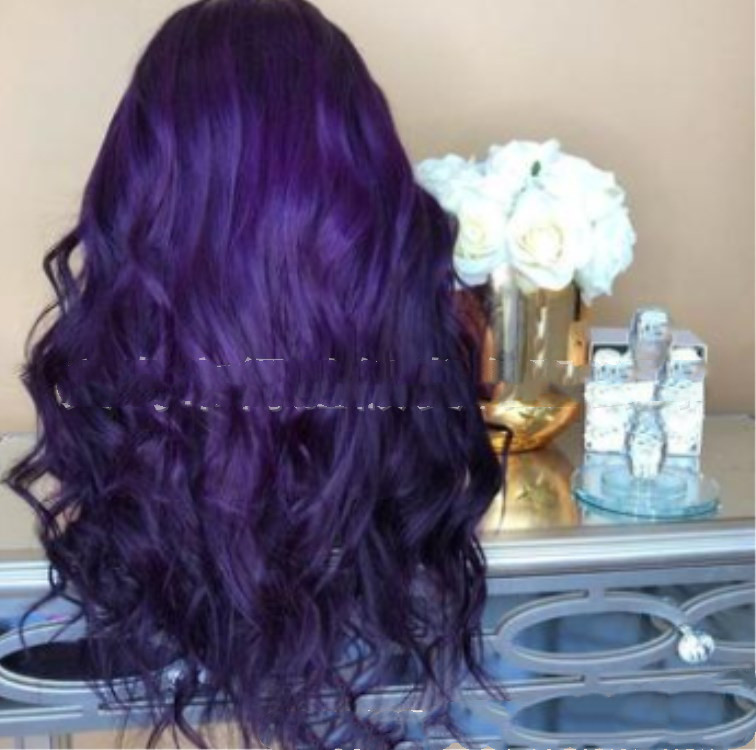 Medium And Long Curly Hair Cross-border Fashion Big Wave Cosplay Anime Purple Factory Wholesale photo 3