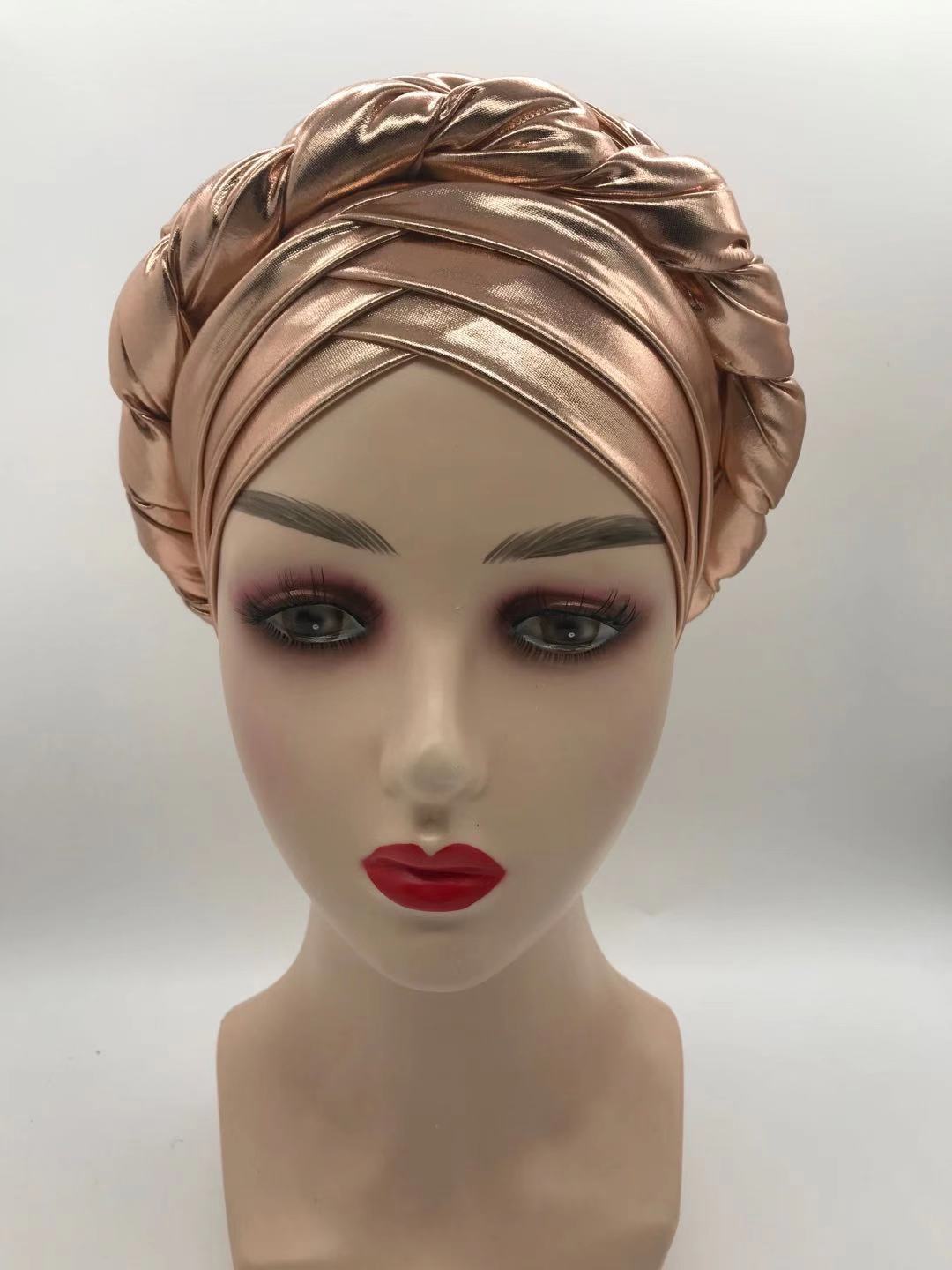 Three-Layer Brim Milk Silk Bronzing Braid Head photo 6