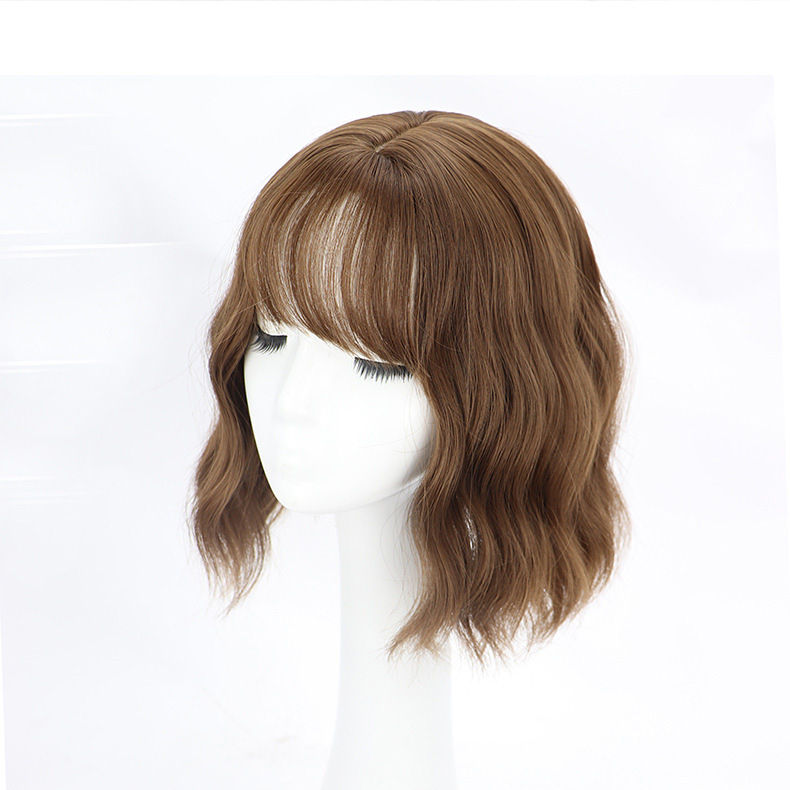 Net Red Full Headgear Style Corn Perm Short Curly Hair photo 4