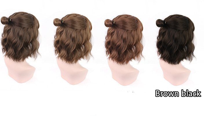 Net Red Full Headgear Style Corn Perm Short Curly Hair photo 2