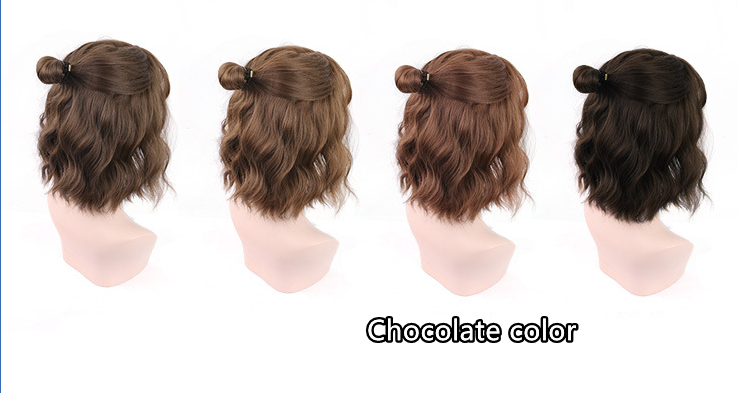 Net Red Full Headgear Style Corn Perm Short Curly Hair photo 6
