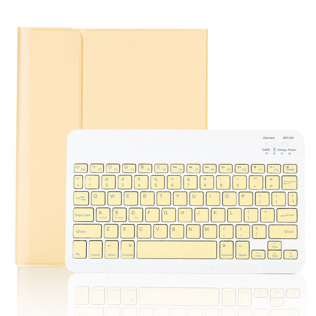 Color Flat Bluetooth Keyboard Leather Case Pen Slot photo 3
