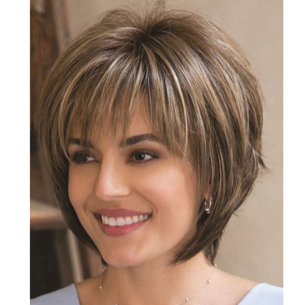 Women's Fashion Wig With Chemical Fiber Headgear photo 1