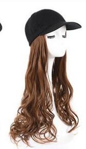 Hat Wig Ladies Long Hair One Big Wave Curly Hair Headgear Fashion Hat With Wig Net Red photo 7