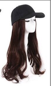 Hat Wig Ladies Long Hair One Big Wave Curly Hair Headgear Fashion Hat With Wig Net Red photo 3