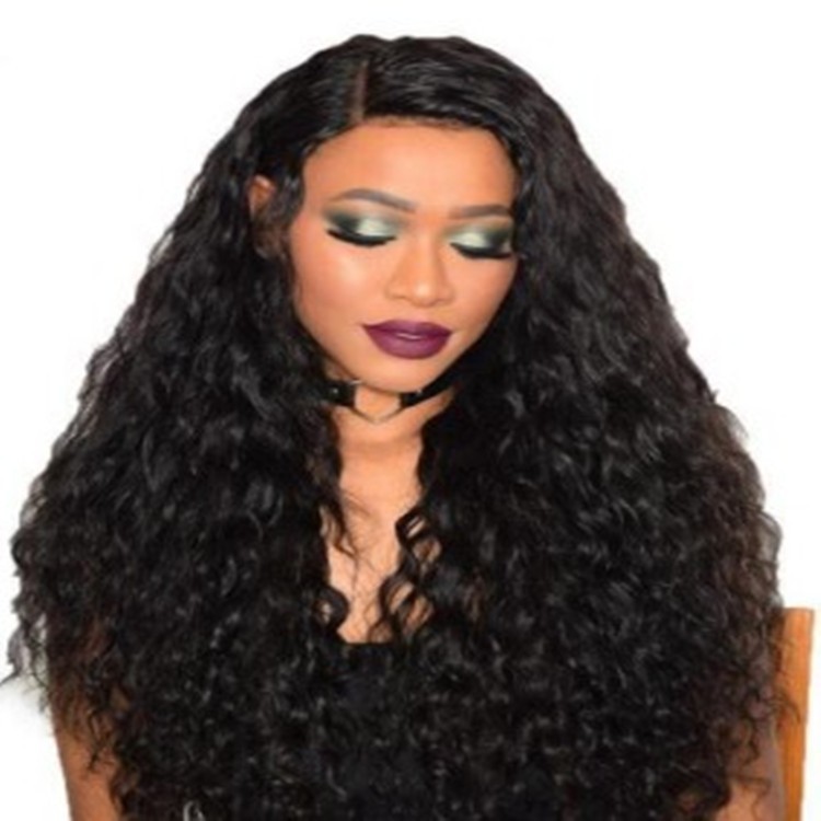 Wig Wine Red Corn Whisker Wig Black Small Curls photo 1