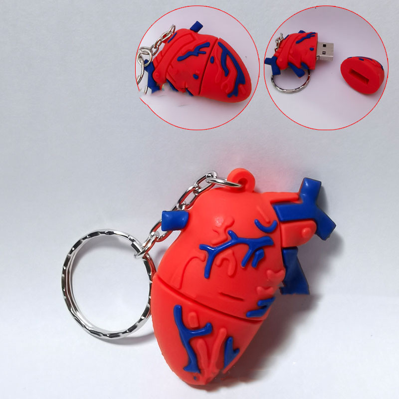 Creative Human Organs U Disk Internal Organs Brain Lip Print photo 1
