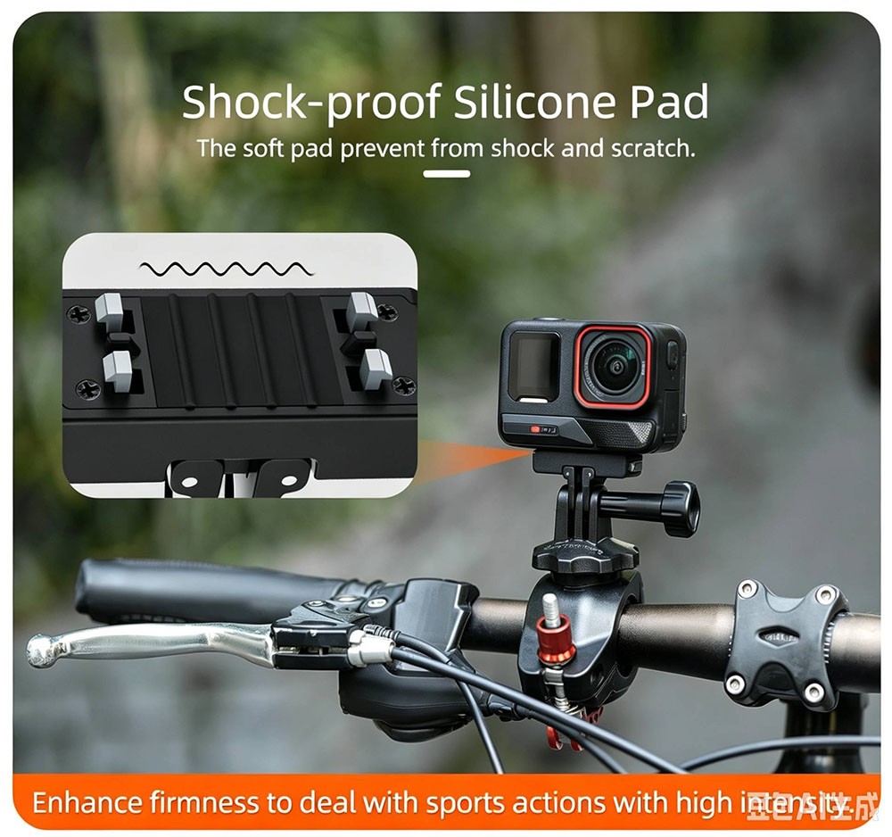 Motorcycle Mount Selfie Stick For Insta360 ONE X X2 X3 X4 X4 Air X5 DJI Osmo 360 photo 6