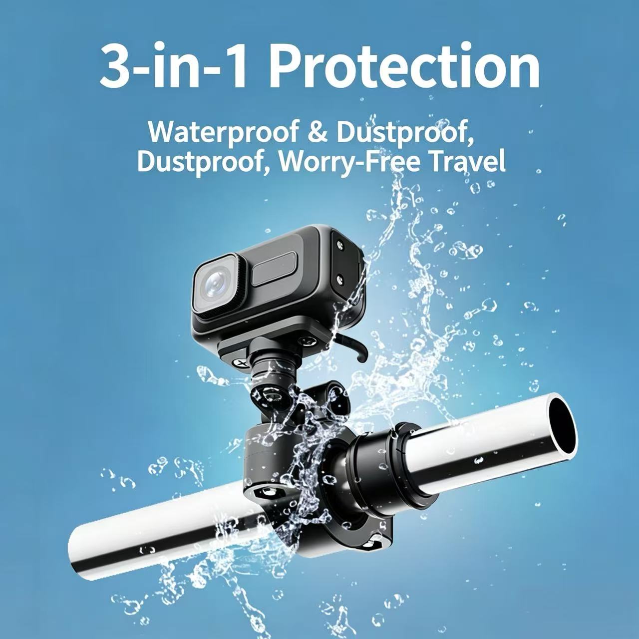 2K Motorcycle Dash Cam Outdoor Riding Waterproof Sports Camera For Electric Bicycles photo 2
