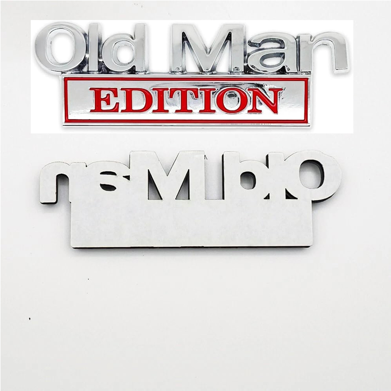 2pack Old Man Edition Emblems, Seabee Emblem 3D Badge Decal Car Truck SUV,Refrigerator Sticker,Window Display Stickers,Bicycles, Laptops, Fridges photo 2