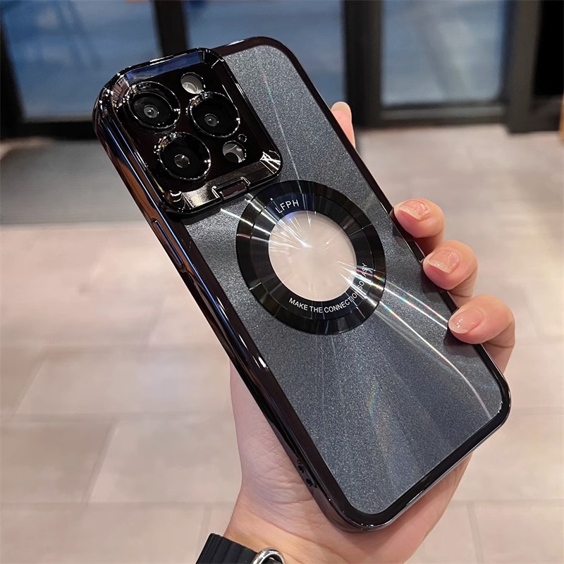 Magnetic Phone Case Invisible Bracket Electroplating Protective Sleeve photo 7