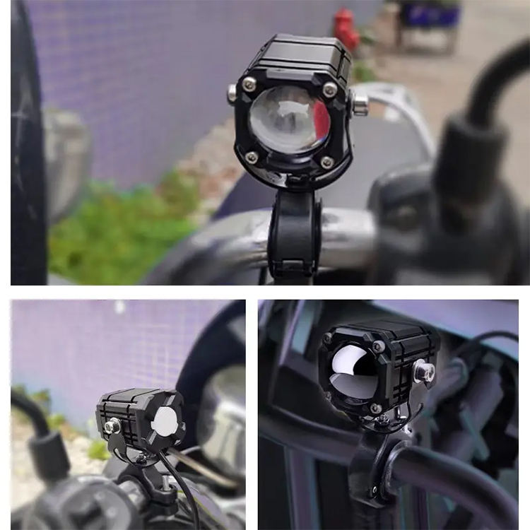 2pcs M5 Spotlight Ultra Bright LED Fog Lights, Headlights, Motorcycles, Cars, Projectors, Waterproof, Universal, Suitable For Motorcycles, SUV, Small, Auxiliary, Spotlight, 12W photo 3