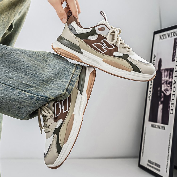 Men's 2026 Summer New Korean Style Breathable Mesh Dad Shoes, Versatile Thick Sole Non-Slip Sports Casual Sneakers photo 6