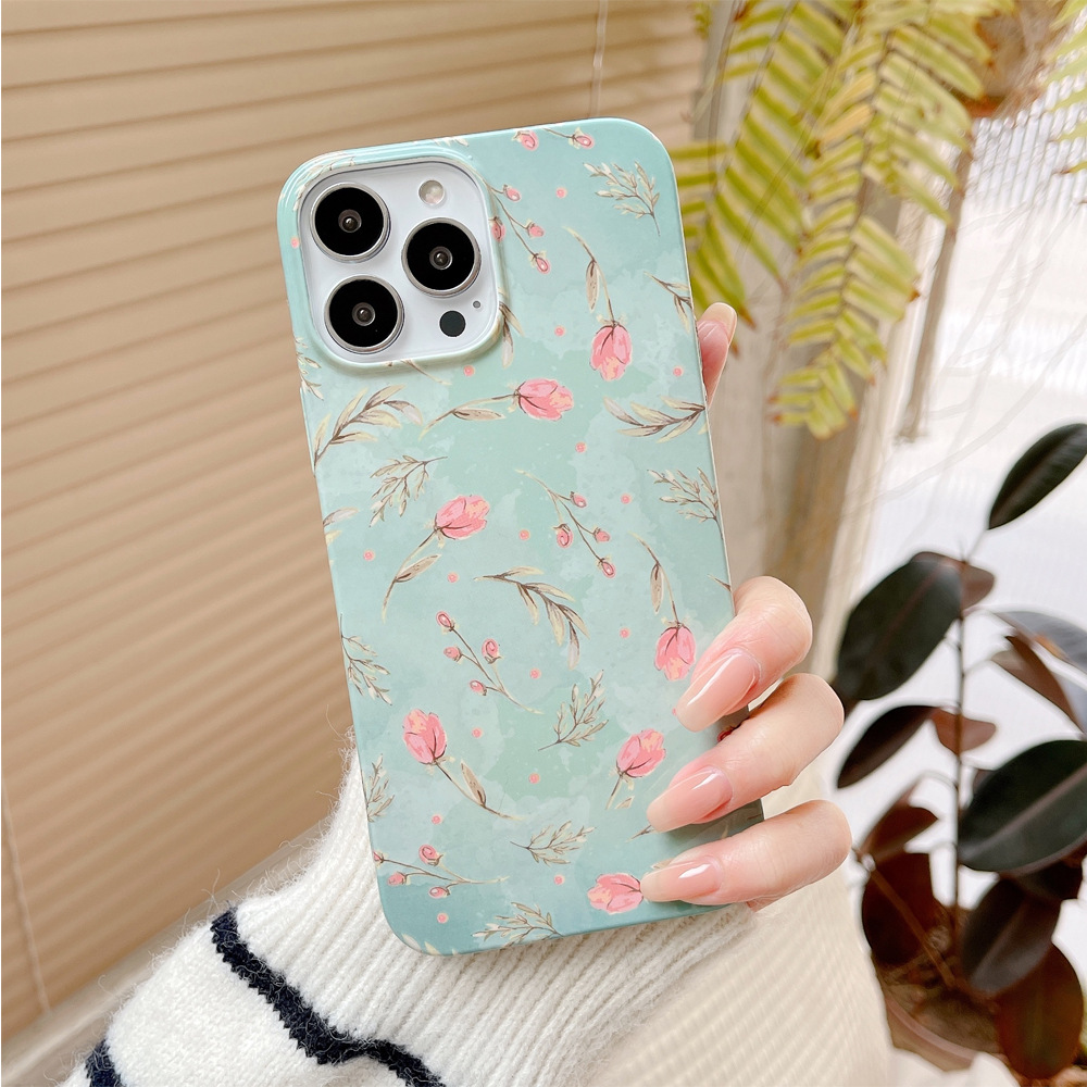 Phone Case Water Sticker Oil Painting Aeolian Bells Flower Double Film PC Drop-resistant photo 4
