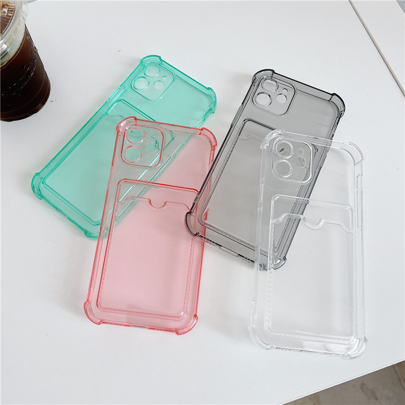 Simple Transparent Card Phone Case All-inclusive Soft Silicone Drop-resistant photo 3