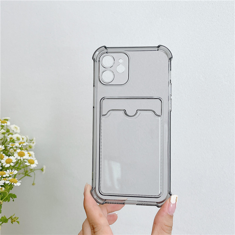 Simple Transparent Card Phone Case All-inclusive Soft Silicone Drop-resistant photo 2