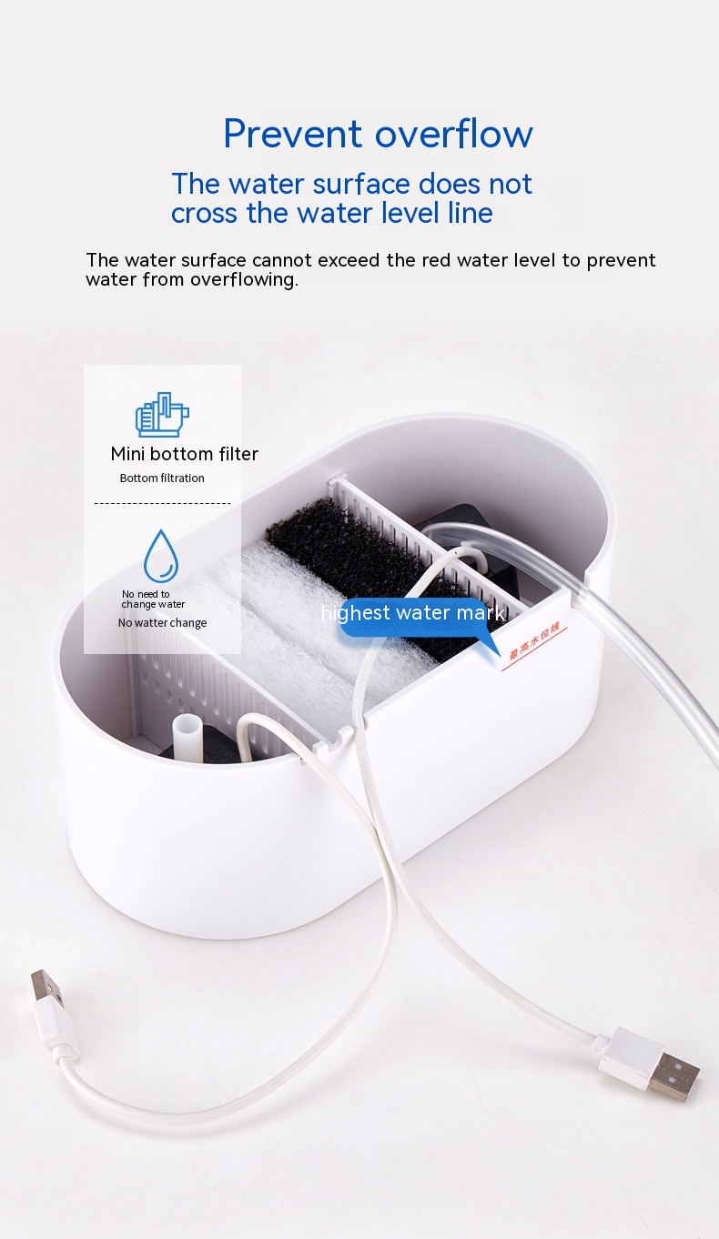 Aquarium Ecological Landscape Desktop Self-circulation Mini Small Change Water Household Fish Tank photo 4