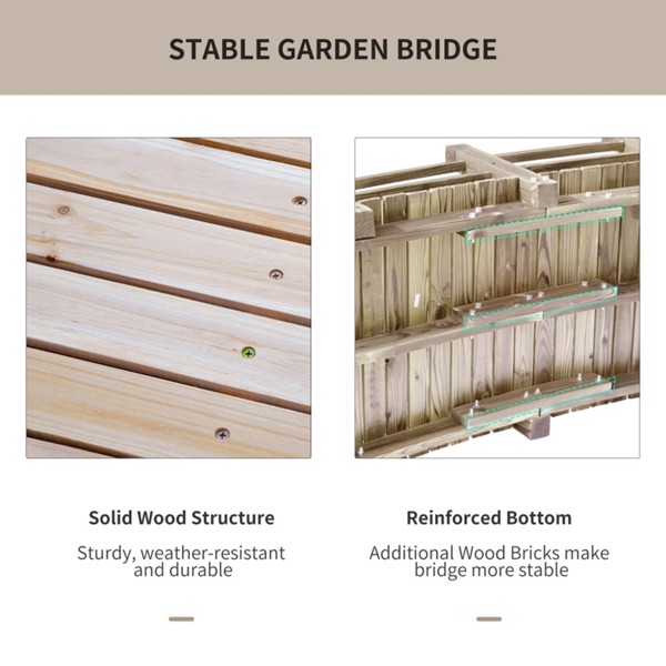 5 Ft Wooden Garden Bridge Footbridge photo 2