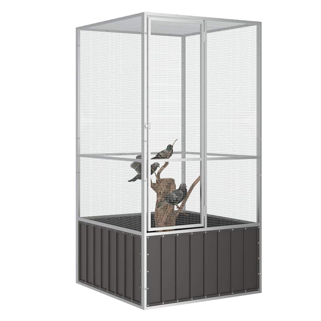   bird cage anthracite 111x107x211.5 cm Galvanized   bird cage photo 3