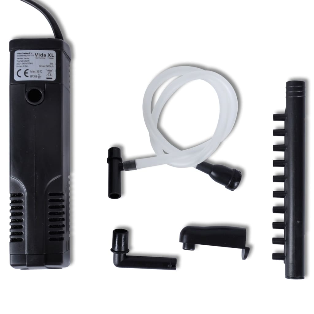 Aquarium filter pump, aquarium filter, Aquafilter 300L/h, aquarium filter pump with activated carbon photo 4