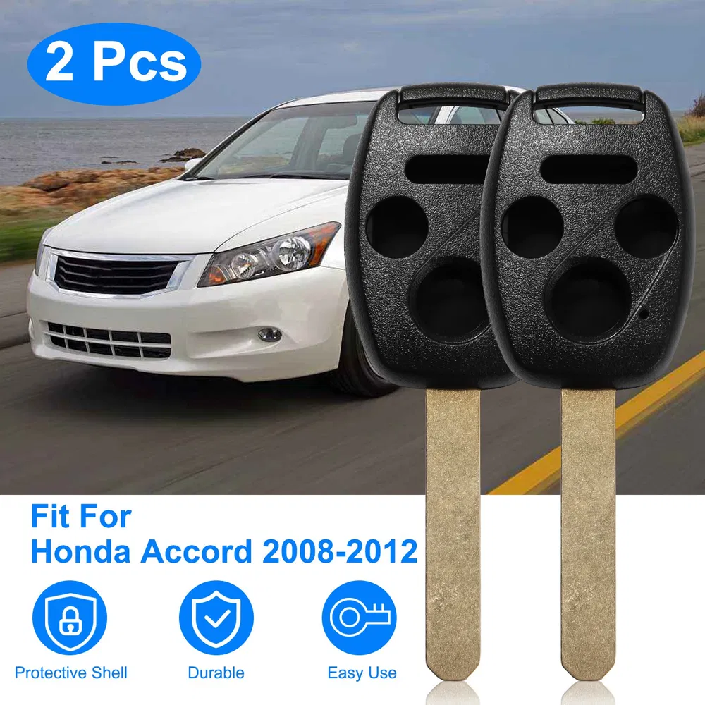 2Pcs Keyless Entry Remote Shell Case Fit For Honda Accord 2008-2012 Car Key Fob Pad Replacement photo 6