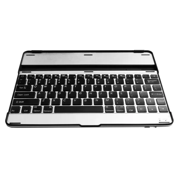 Silver And Black Aluminum Alloy Wireless Keyboard Tablet Cover photo 1