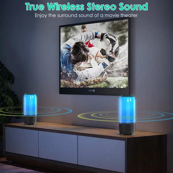 Wireless Portable Speaker Loud Stereo Speaker With Color Changing Light Radio Party TWS Speaker For Home Outdoor Travelling photo 5