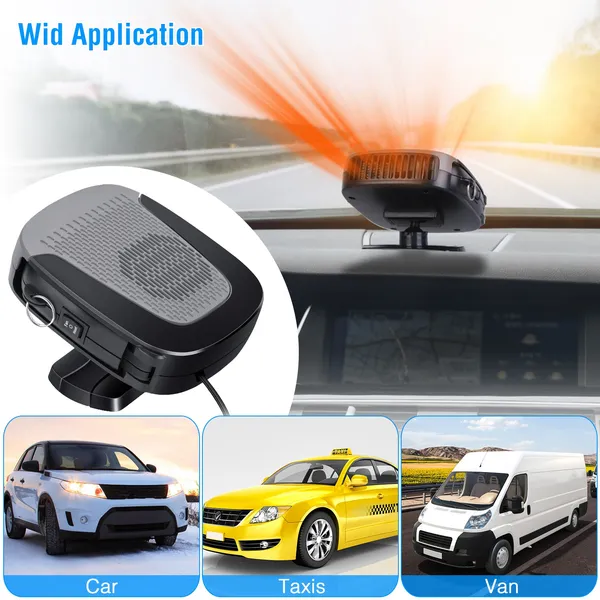 12V 150W Portable Car Auto Heater Heating Fan 2 In 1 Defroster Demister Windshield Heater Automotive Cooling Fan photo 5