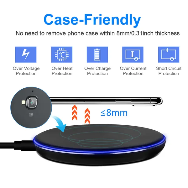Wireless Charger Qi-Certified Ultra-Slim 5W Charging Pad For IPhone XS MAX/XR/XS/X/ 8/8 Plus photo 5