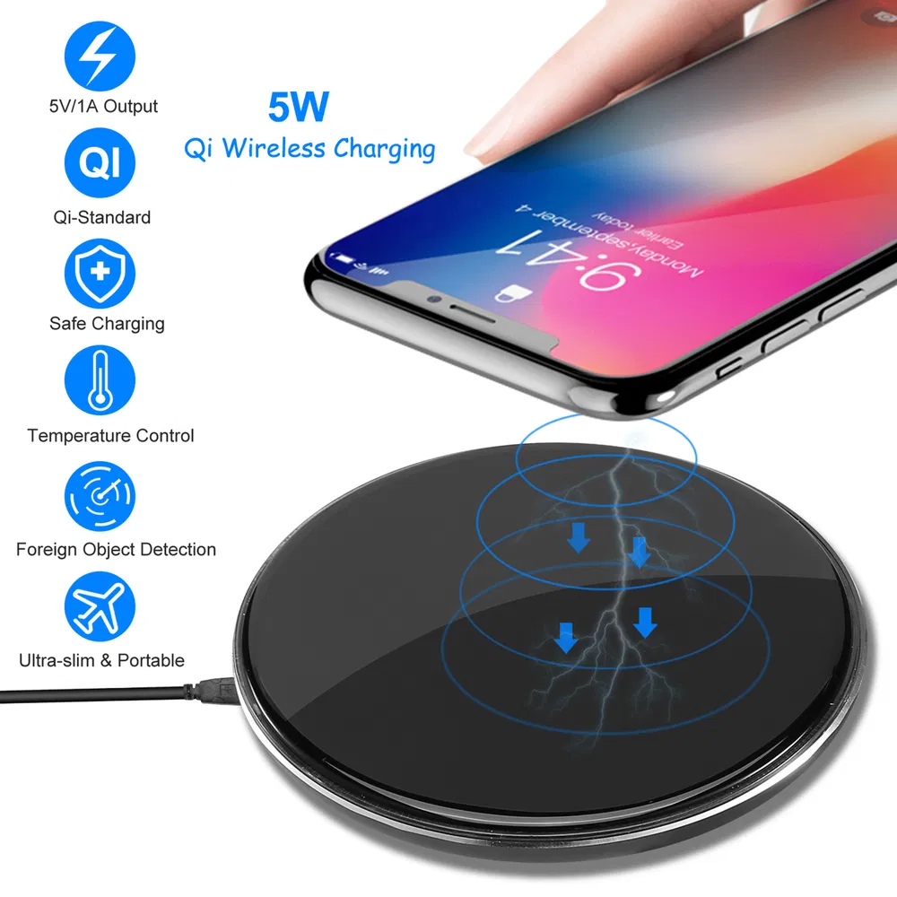 Wireless Charger Qi-Certified Ultra-Slim 5W Charging Pad For IPhone XS MAX/XR/XS/X/ 8/8 Plus photo 6
