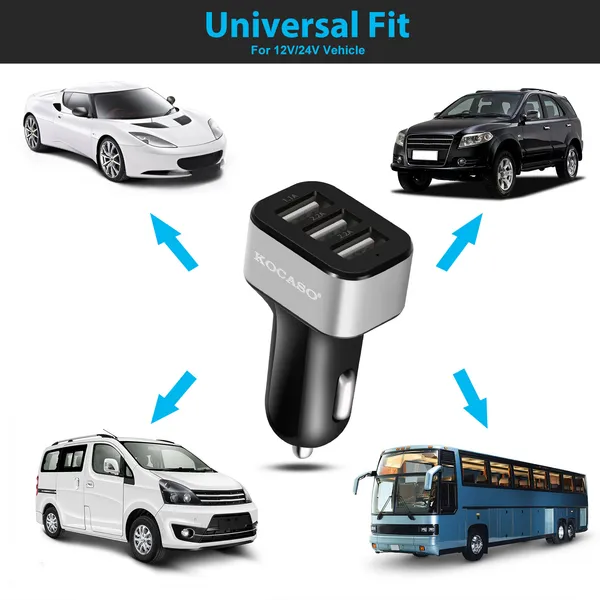 USB Car Charger 30W 5.5A 3 USB Port Cigarette Lighter Charger Adapter photo 3
