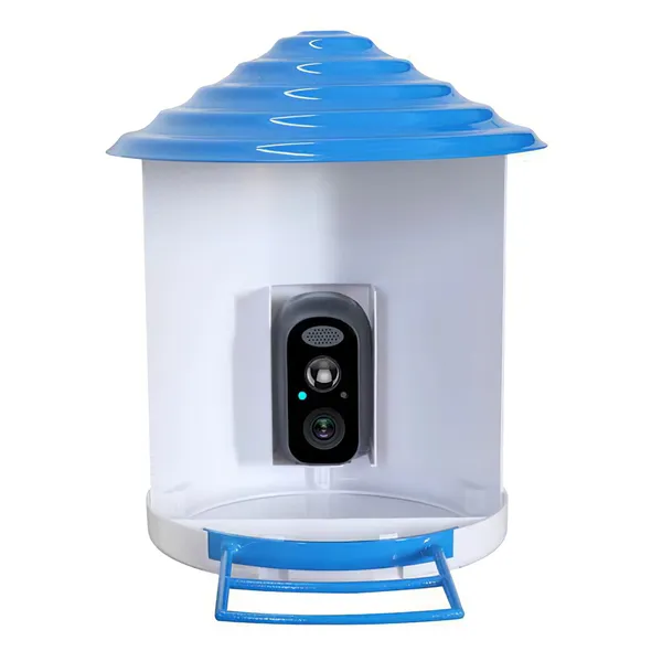 Smart Bird Feeder With Solar Powered Camera 1080P HD AI Identify PIR Motion Auto Capture Video Cloud Card Storage WiFi Connection App Control IP65 Waterproof photo 5