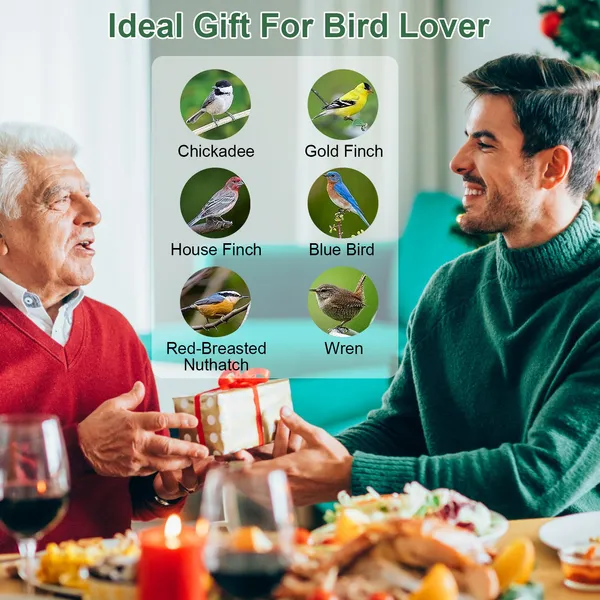 Outdoor Wild Bird Feeder Squirrel-Proof Chew-Proof Metal Hanging Seed Feeder With 4 Feeding Ports For Small Songbirds photo 2