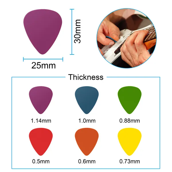 Standard Acoustic Electric Plectrums Guitar Picks 12-Pack photo 3