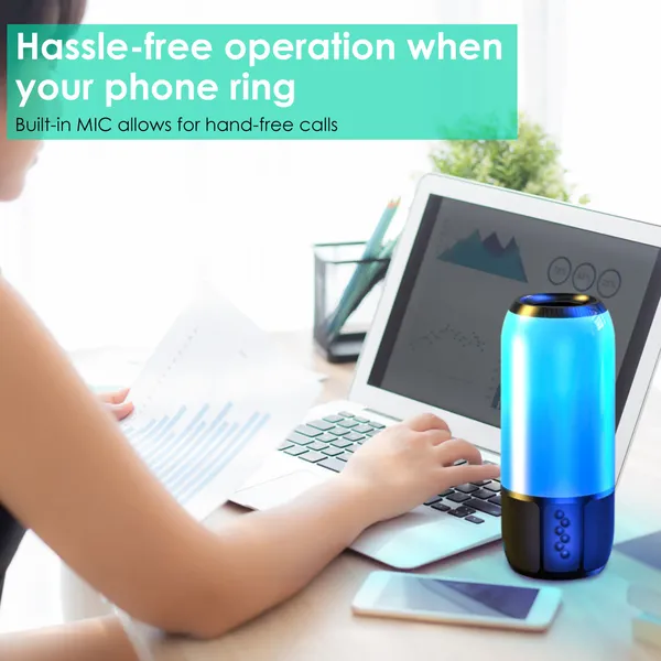 Wireless Portable Speaker Loud Stereo Speaker With Color Changing Light Radio Party TWS Speaker For Home Outdoor Travelling photo 2