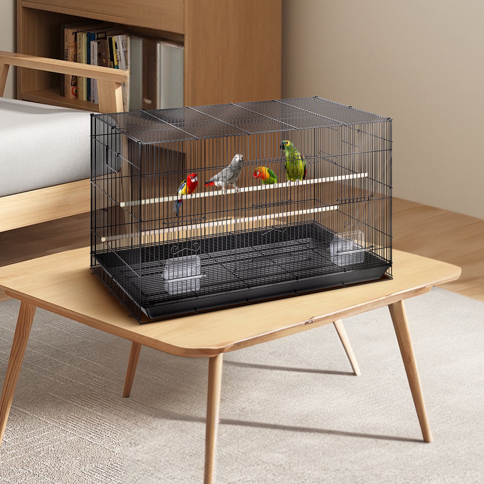 30 Inch Bird Cage, Metal Large Parakeet Cages For Cockatiels Small Parrot Budgies Lovebirds Canaries, Pet Bird Cage With Rolling Stand And Tray photo 6